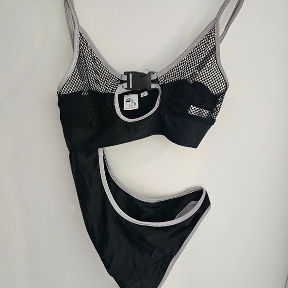 iHeartRaves Reflective Fishnet Bodysuit - Picture 2 of 5